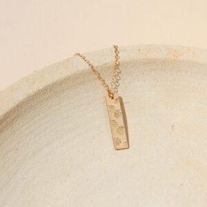 Birth Flower Bar Necklace