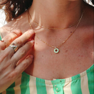 Full Circle Pendant - Chrysoprase
