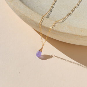 Lavender Drop Necklace
